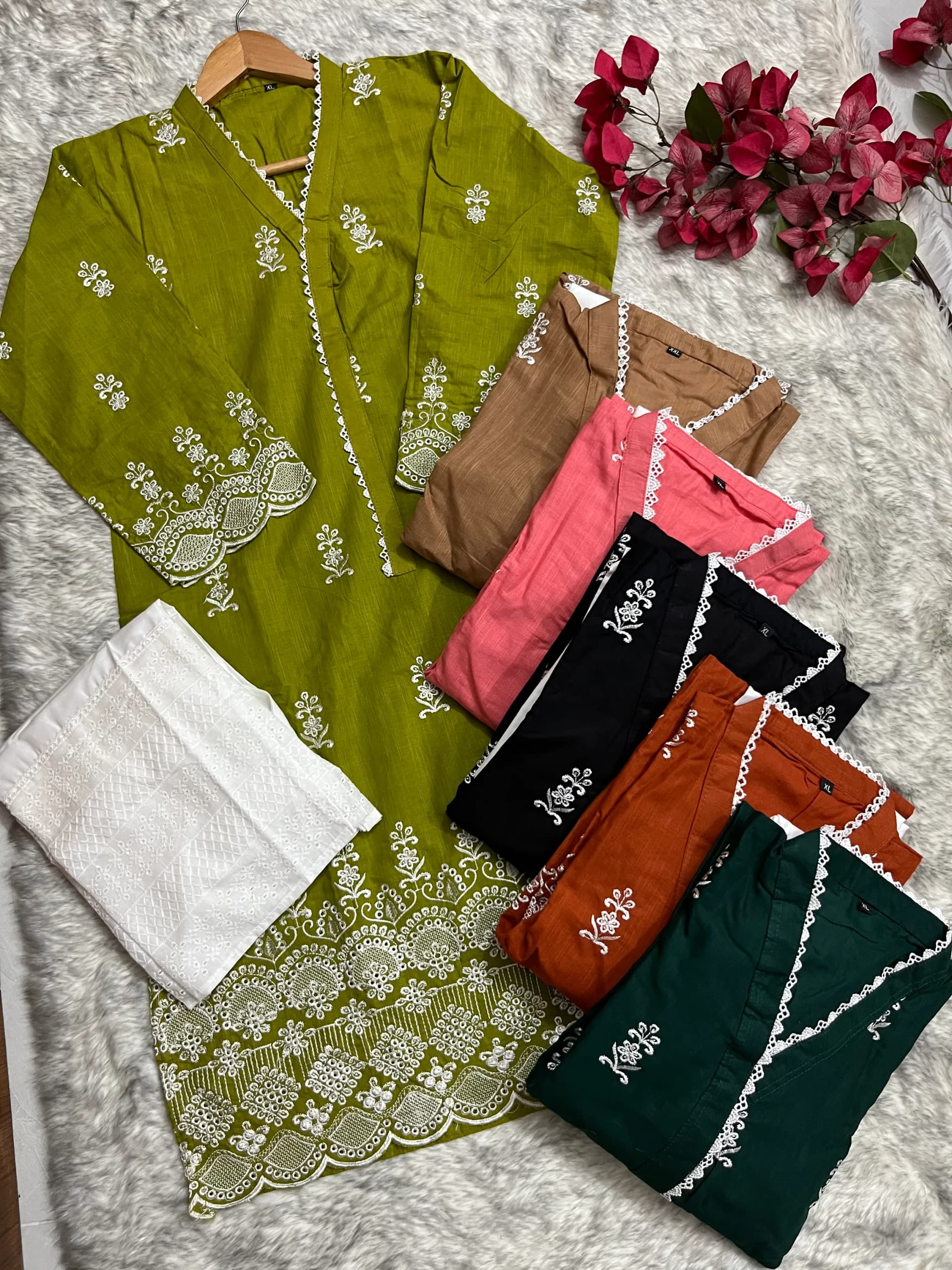 Cotton Chikenkari Co-Ords 
