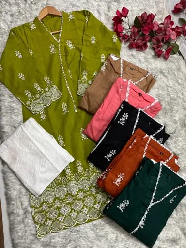 Cotton Chikenkari Co-Ords 
